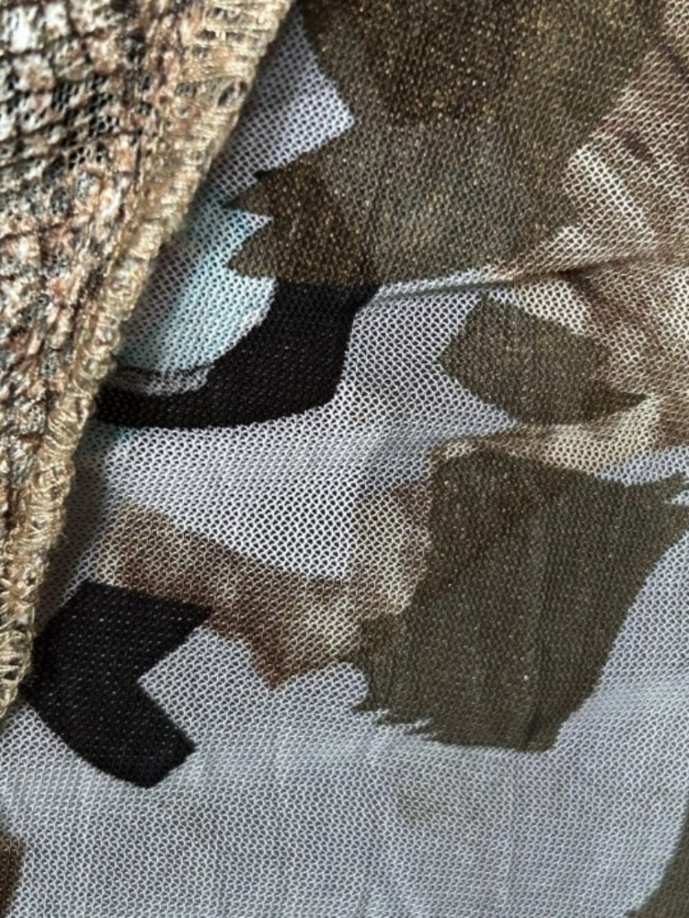 Alberto Makali Animal Print Metallic Mesh Full Skirt Sz 14 Mixed Media Statement - Picture 6 of 9